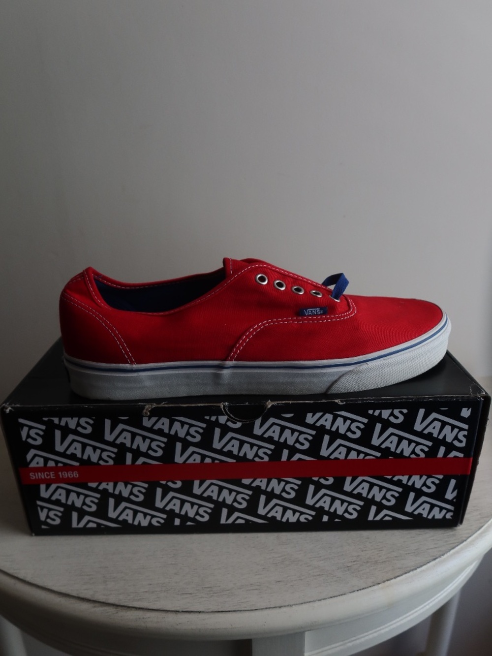 Vans Authentic Red Canvas Sneakers Size 13